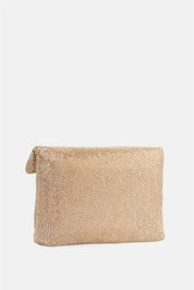 Dunham – maxi pouch metal oro | TWENTYFOURHAITCH – vista laterale