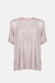 CAMISETA MENDES ROSA EMPOLEVADO PLATA