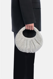 Joan – mini handbag argento | TWENTYFOURHAITCH – indossata dalla modella