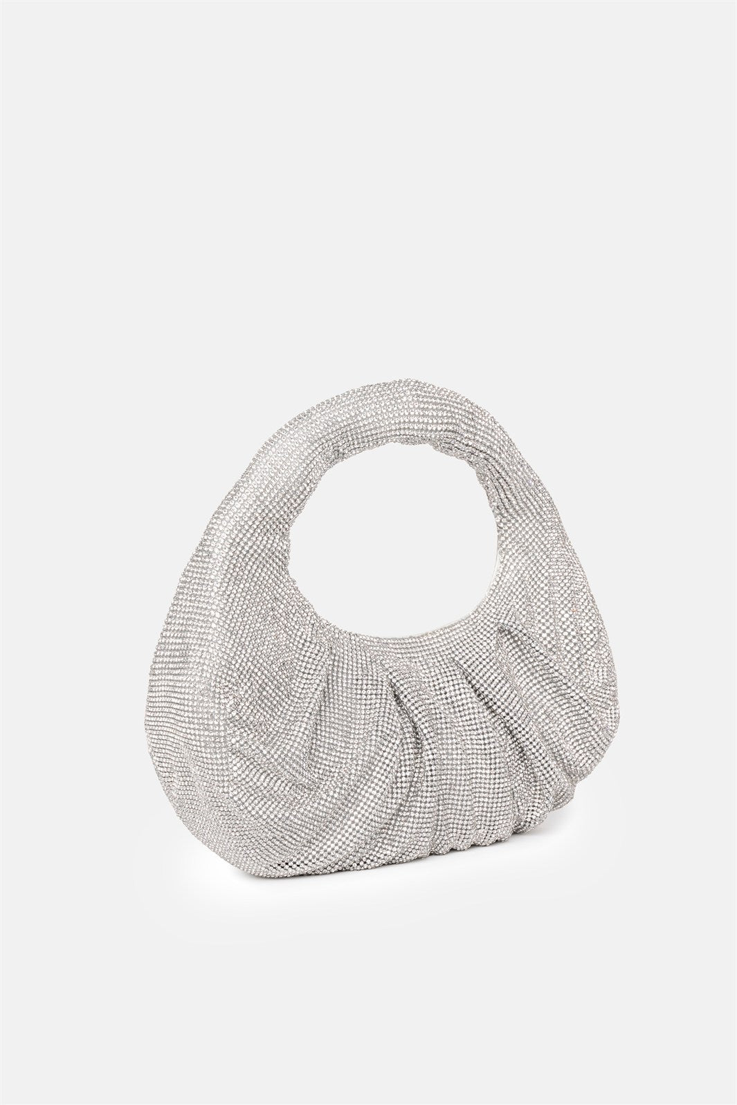 Joan – mini handbag argento | TWENTYFOURHAITCH – vista laterale