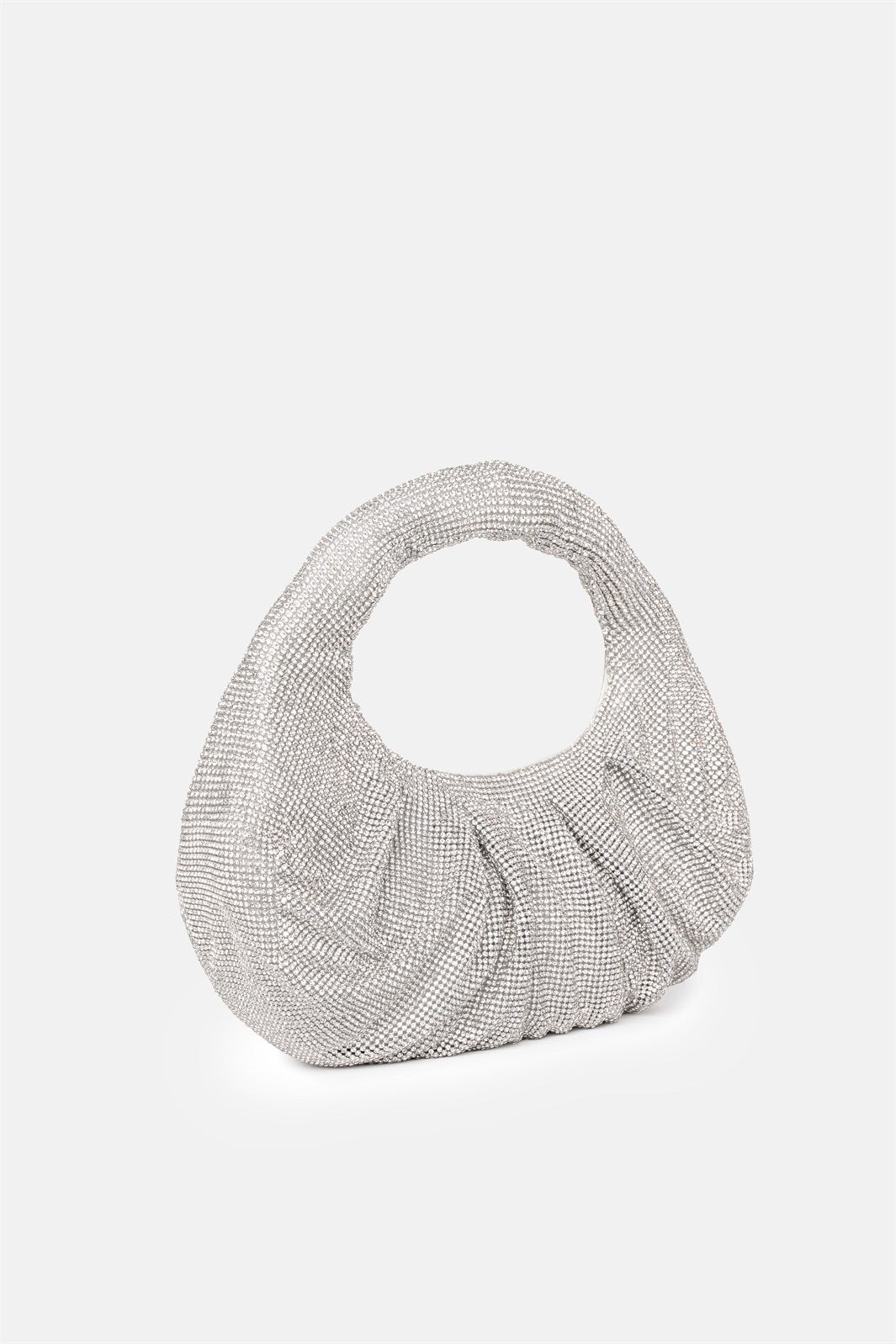 Joan – mini handbag argento | TWENTYFOURHAITCH – vista laterale