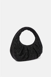 Joan – mini handbag nera | TWENTYFOURHAITCH – vista laterale