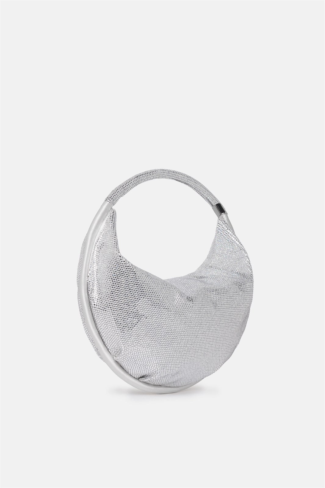 Moon Bag – handbag argento | TWENTYFOURHAITCH – vista laterale
