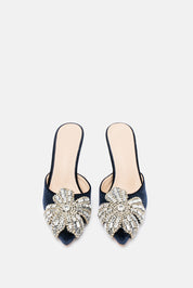 Melor – mules blu scuro | TWENTYFOURHAITCH – vista frontale