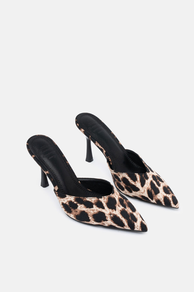Noera – mules animalier | TWENTYFOURHAITCH – vista tre quarti