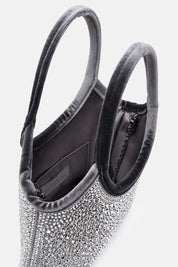 Nela – mini bag grigia | TWENTYFOURHAITCH – dettaglio