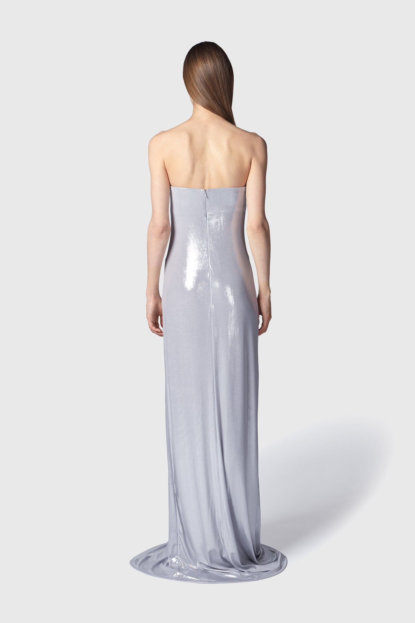 VESTIDO LARGO NOSY PLATEADO