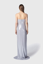 VESTIDO LARGO NOSY PLATEADO
