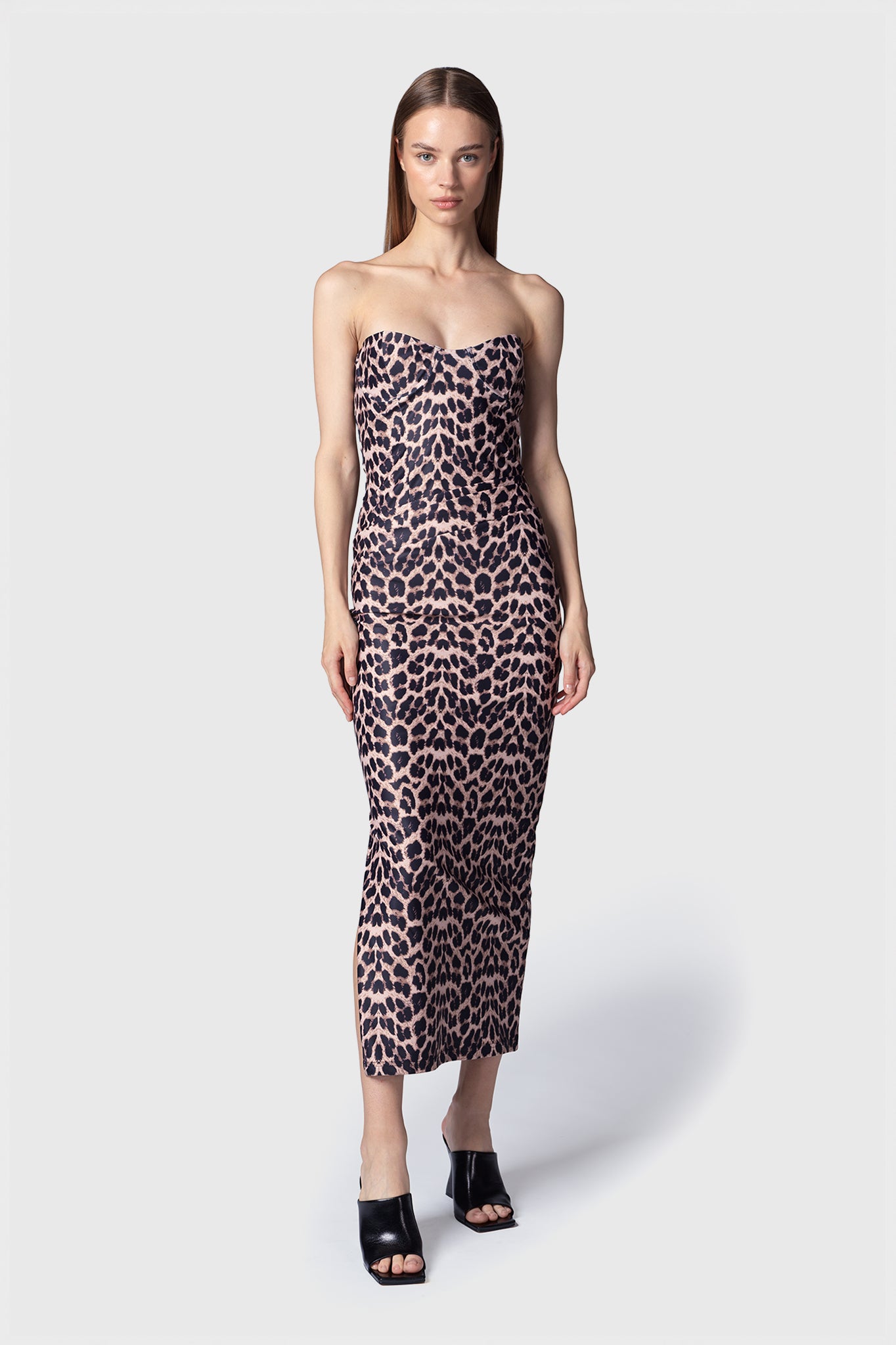 VESTIDO MIDI PALAU ESTAMPADO ANIMAL