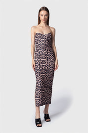 VESTIDO MIDI PALAU ESTAMPADO ANIMAL