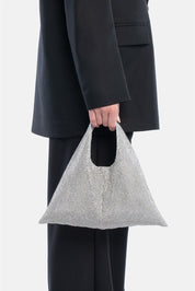 Parks – handbag argento | TWENTYFOURHAITCH – indossata dalla modella