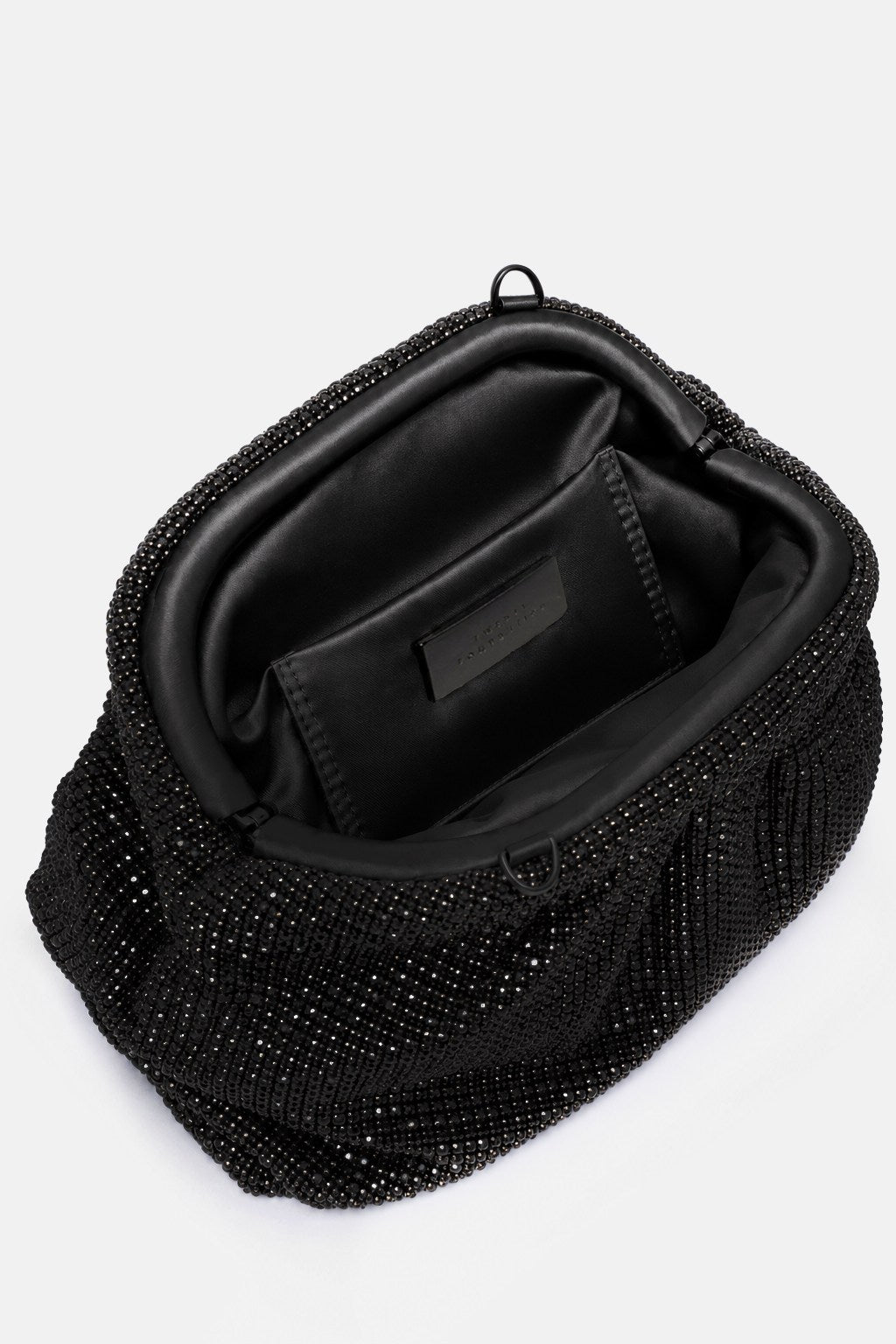 Petra – pouch bag nera | TWENTYFOURHAITCH – dettaglio