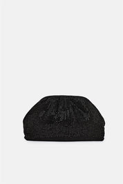 Petra – pouch bag nera | TWENTYFOURHAITCH – vista frontale