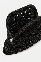 Kaira – pochette nera | TWENTYFOURHAITCH – dettaglio