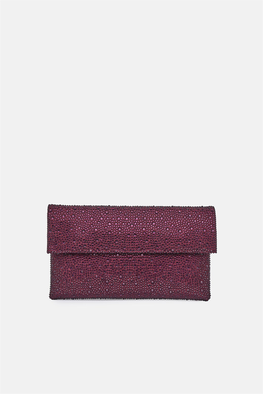 Carena – pochette strass bordeaux | TWENTYFOURHAITCH – vista frontale