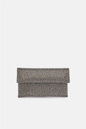 Carena – pochette strass nera e grigia | TWENTYFOURHAITCH – vista frontale