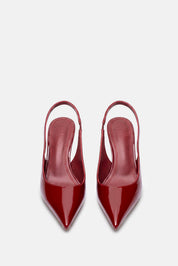 Ayora – slingback bordeaux | TWENTYFOURHAITCH – vista frontale