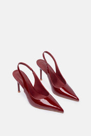 Ayora – slingback bordeaux | TWENTYFOURHAITCH – vista tre quarti