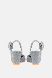 Kriva – slingback grigio nero | TWENTYFOURHAITCH – vista retro