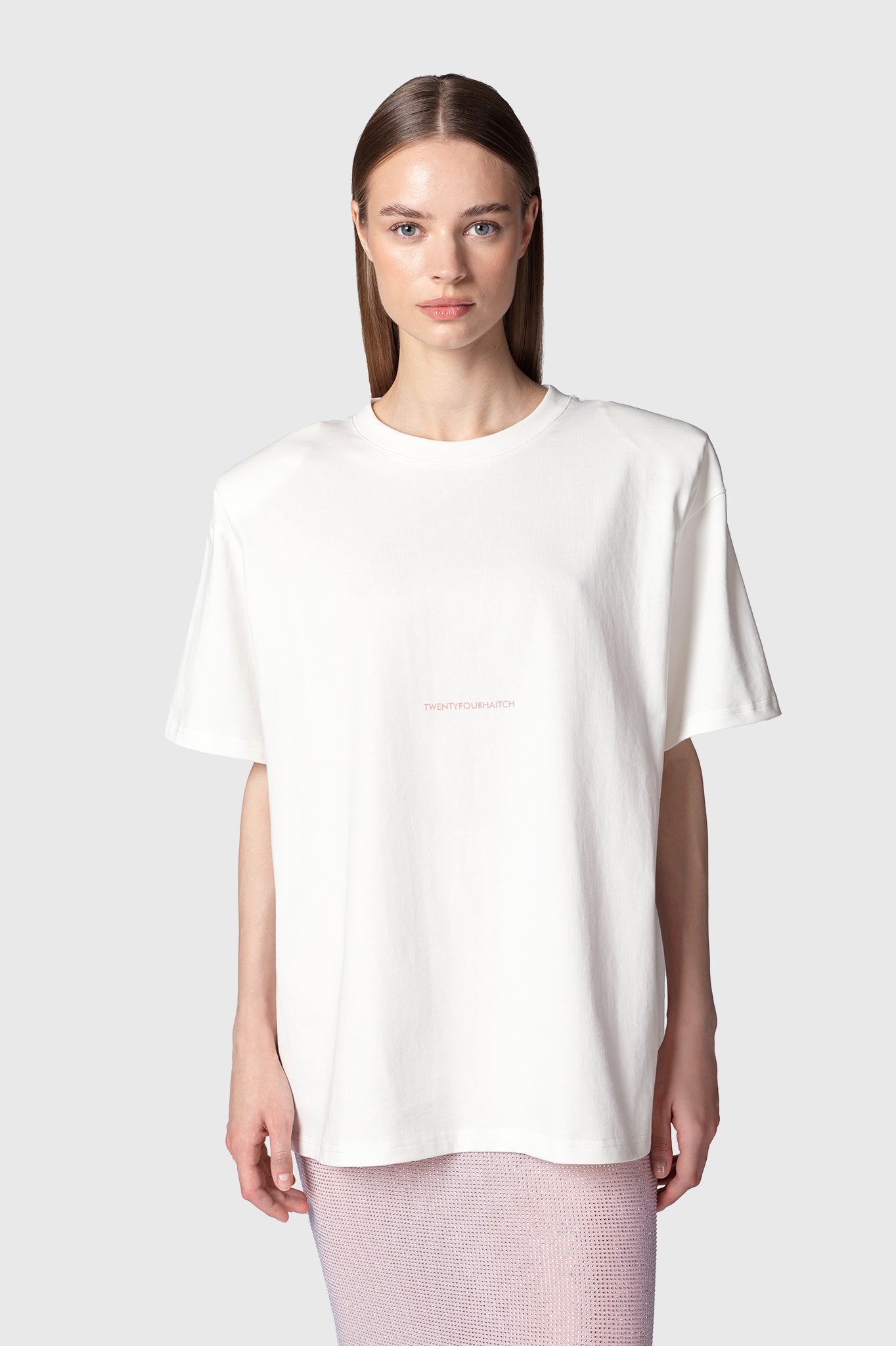 CAMISETA NEW MOON BLANCA Y ROSA