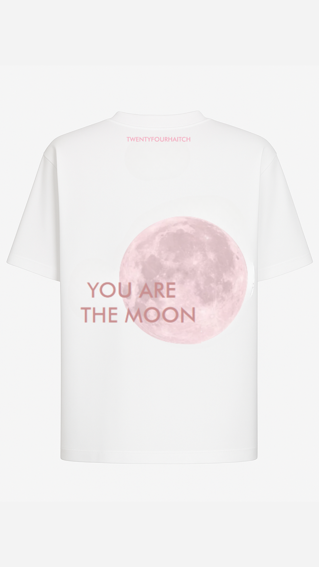 CAMISETA NEW MOON BLANCA Y ROSA