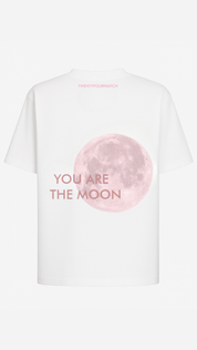 CAMISETA NEW MOON BLANCA Y ROSA