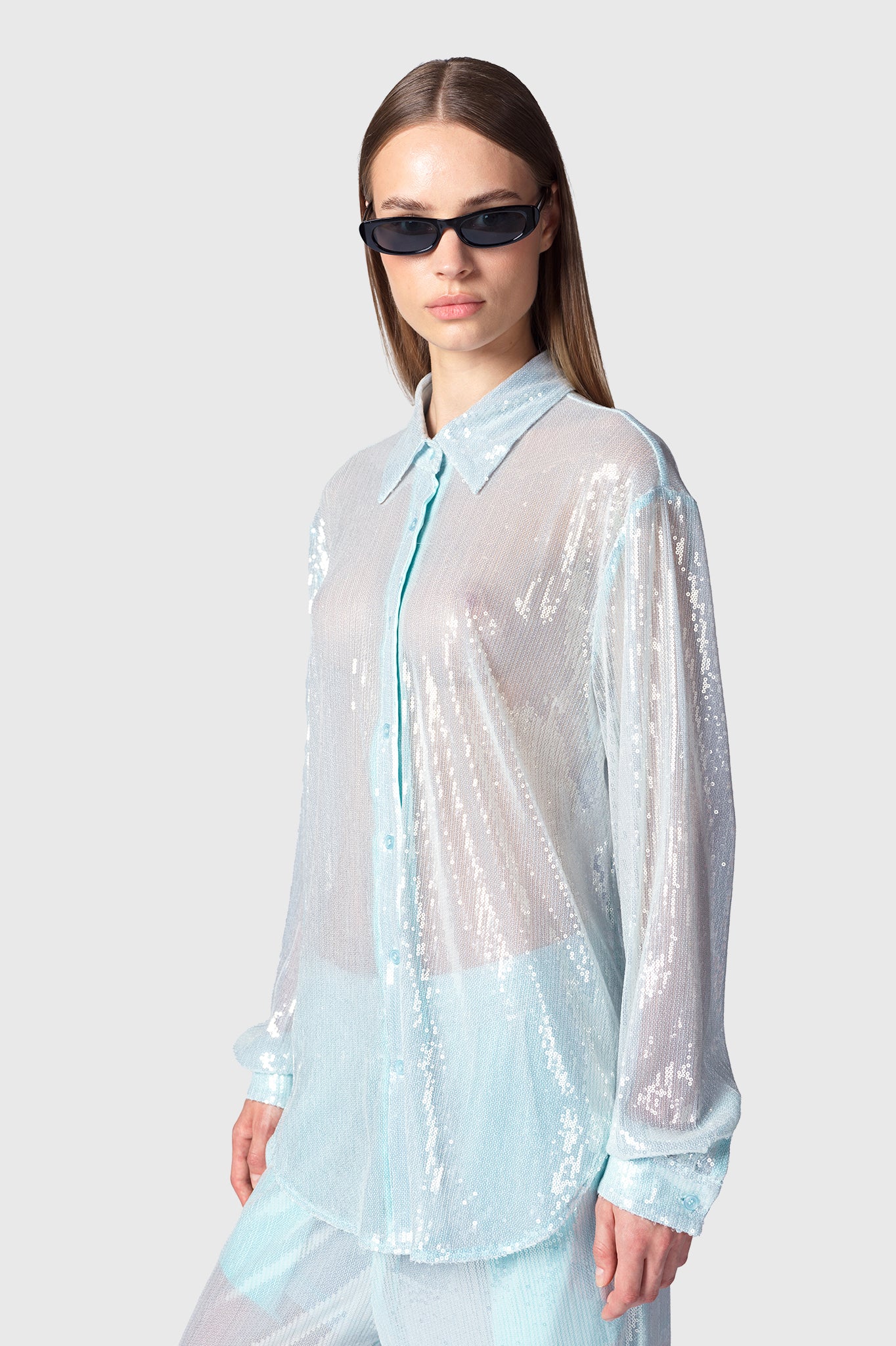 CAMISA YUAN CELESTE